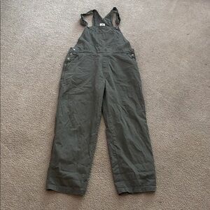 Women's Wide Leg Green Overalls size large.